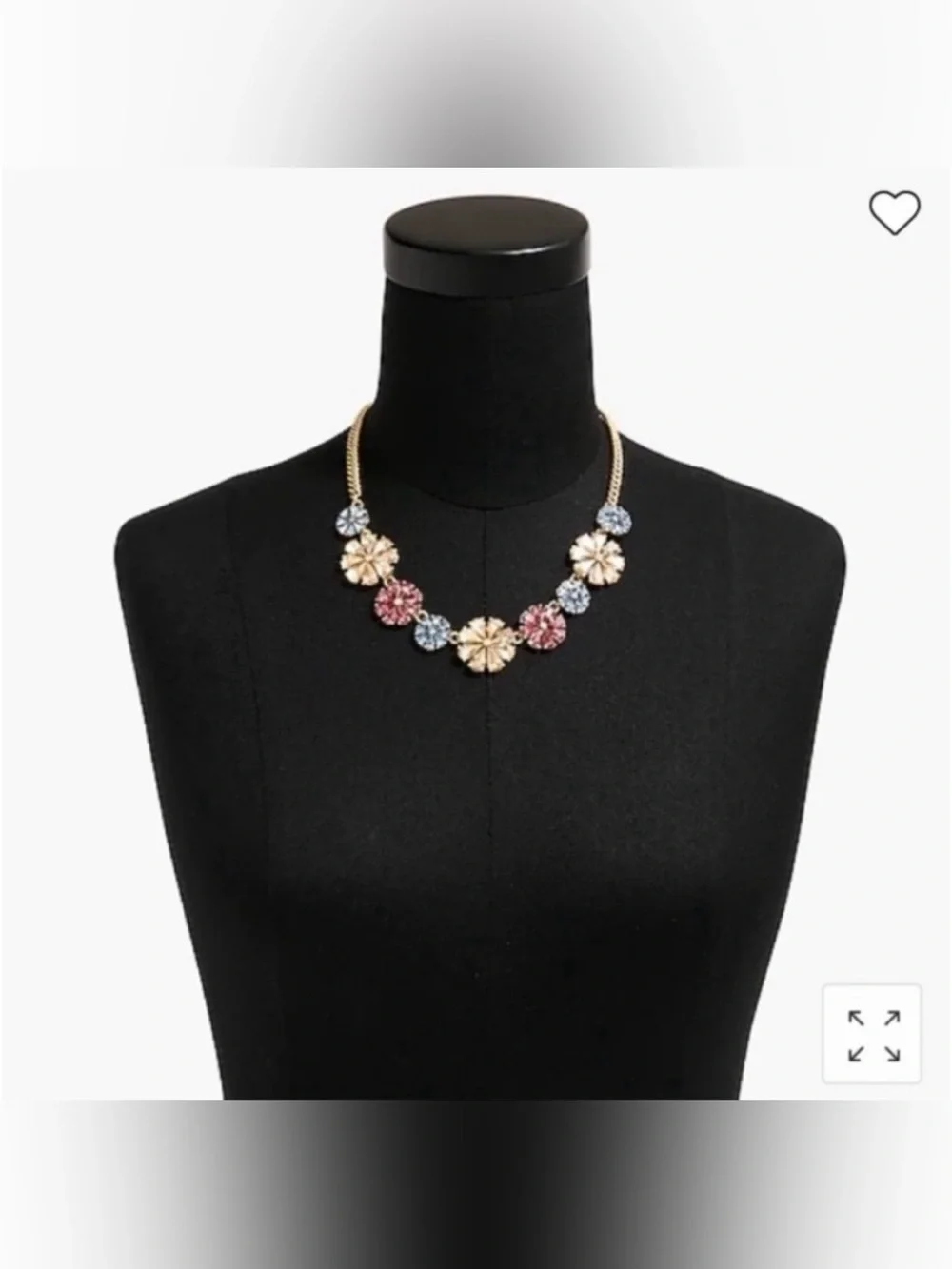 J. Crew Gold Floral Statement Necklace